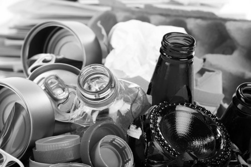 Team member placing a skip on a residential street
