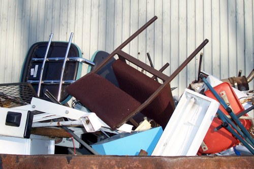 Recycled materials ready for reuse in construction